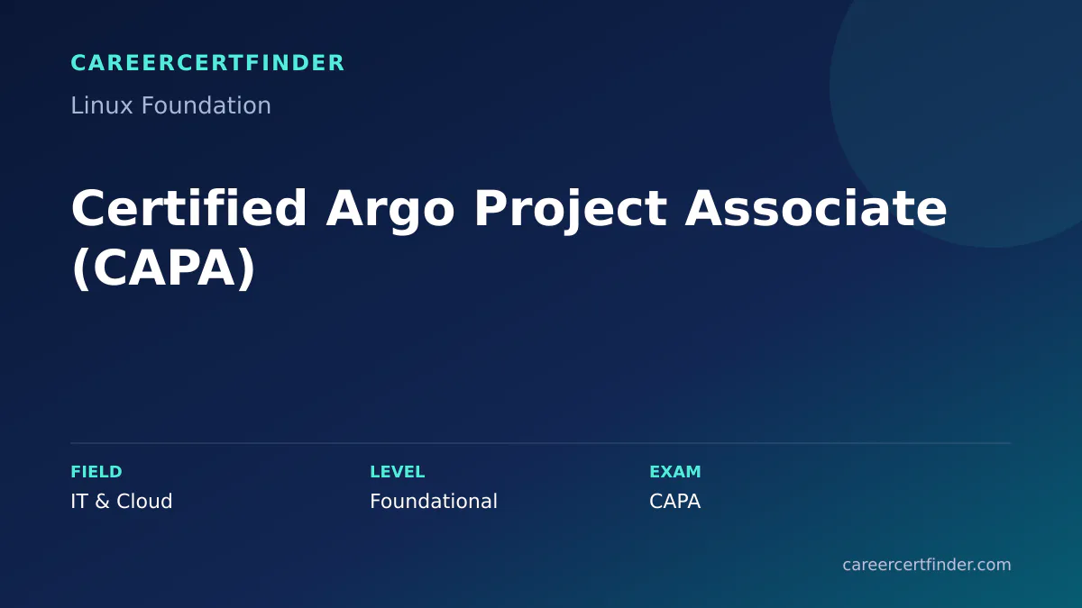 Certified Argo Project Associate (CAPA) exam, cost, and validity overview