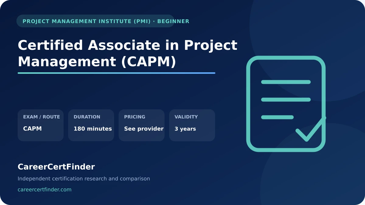 Certified Associate in Project Management (CAPM) exam, cost, and validity overview