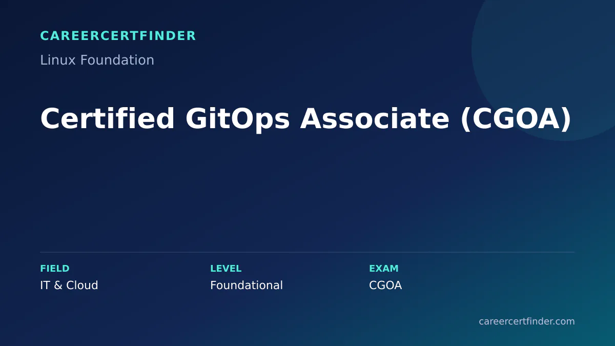 Certified GitOps Associate (CGOA) exam, cost, and validity overview