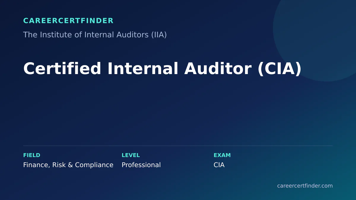 Certified Internal Auditor (CIA) exam, cost, and validity overview