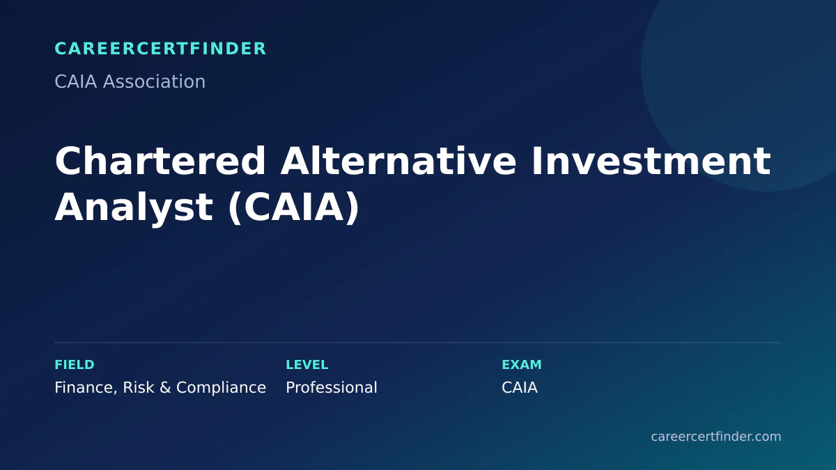 Chartered Alternative Investment Analyst (CAIA) exam, cost, and validity overview