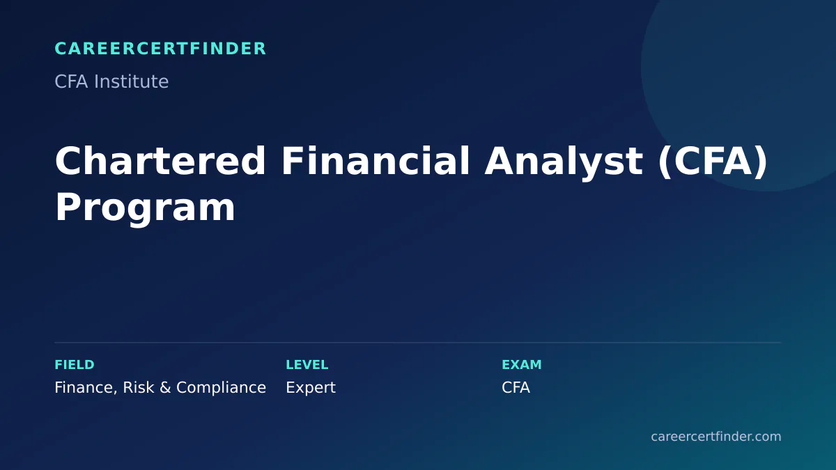Chartered Financial Analyst (CFA) Program exam, cost, and validity overview