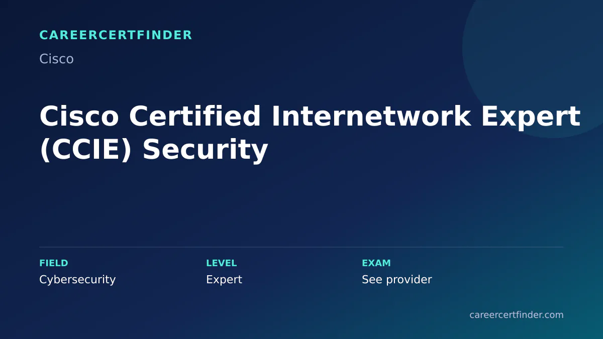 Cisco Certified Internetwork Expert (CCIE) Security exam, cost, and validity overview