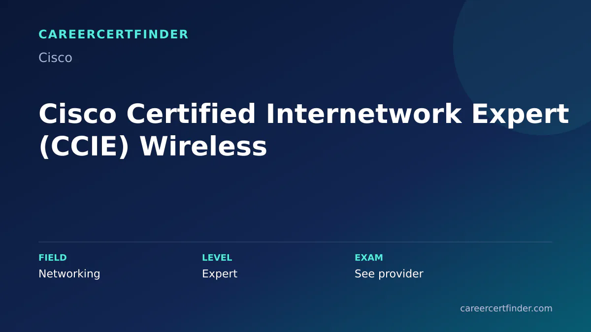 Cisco Certified Internetwork Expert (CCIE) Wireless exam, cost, and validity overview