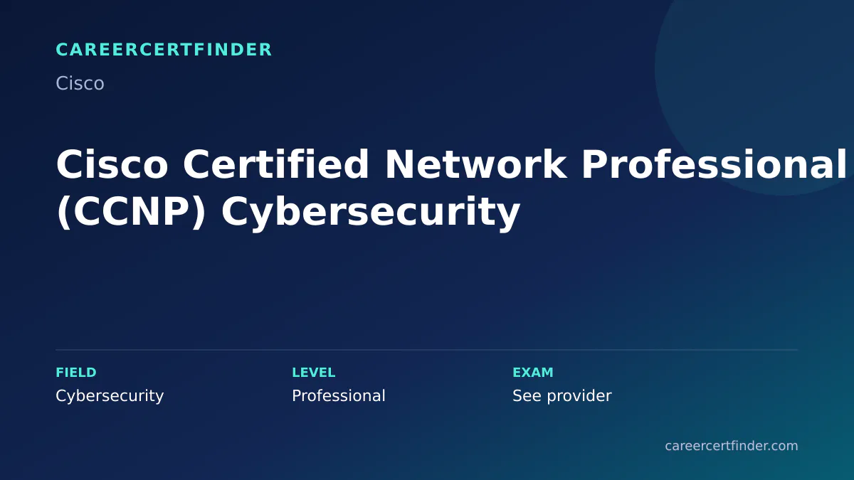 Cisco Certified Network Professional (CCNP) Cybersecurity exam, cost, and validity overview