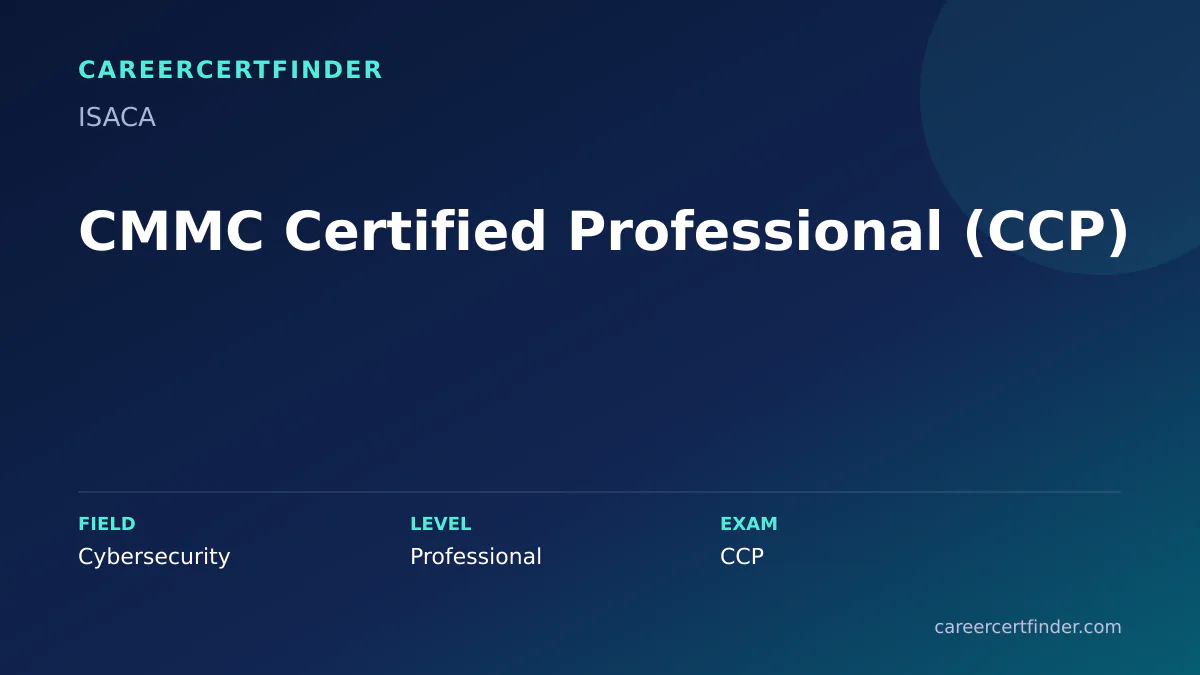 CMMC Certified Professional (CCP) exam, cost, and validity overview