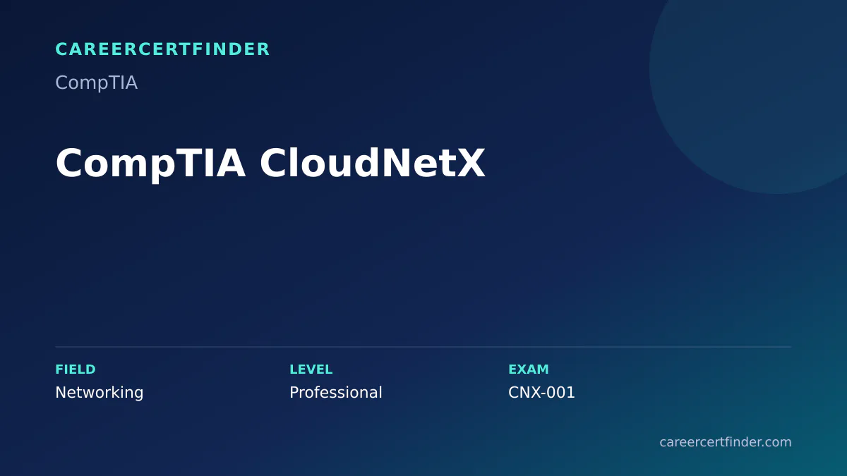 CompTIA CloudNetX exam, cost, and validity overview