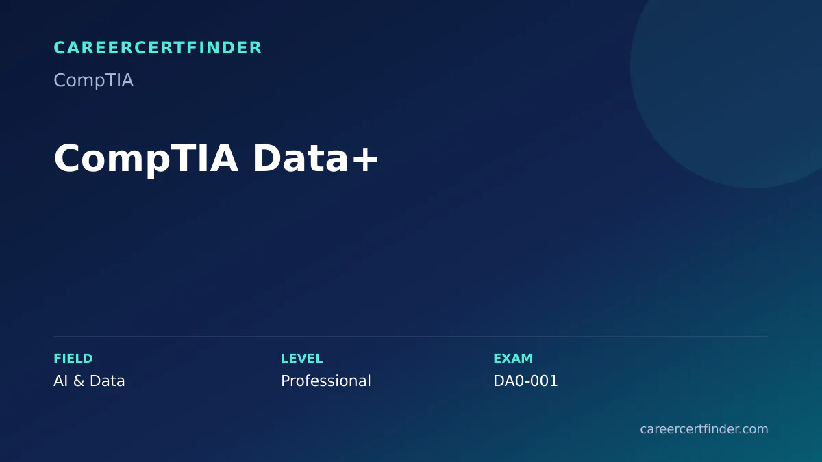 CompTIA Data+ exam, cost, and validity overview