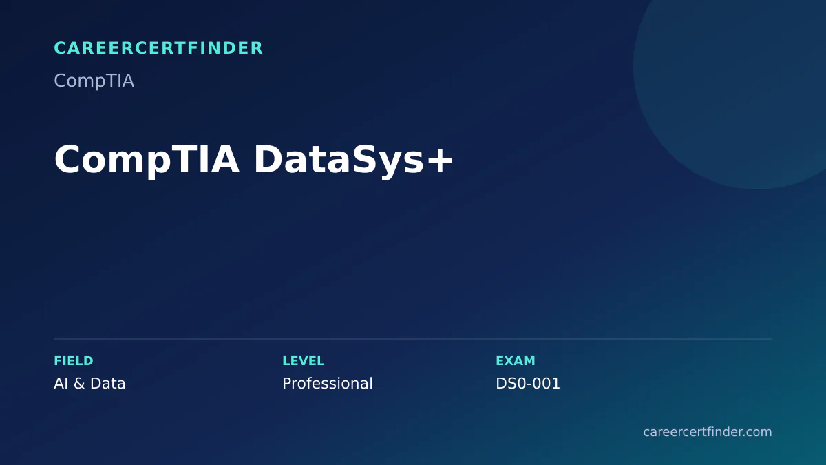 CompTIA DataSys+ exam, cost, and validity overview