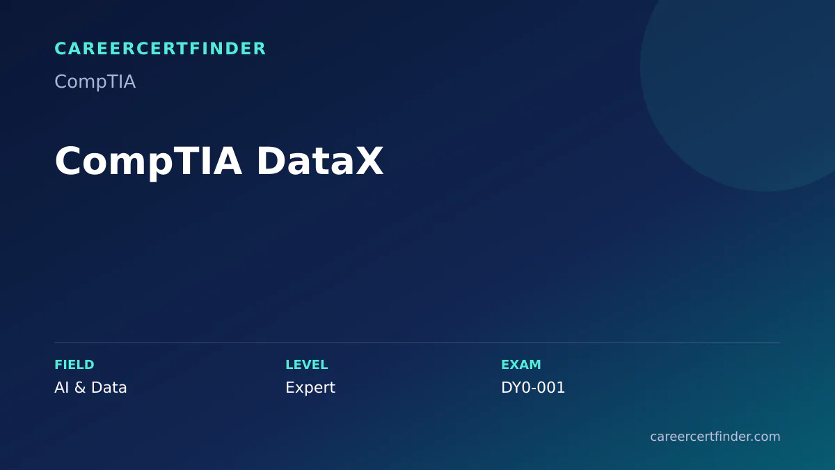 CompTIA DataX exam, cost, and validity overview