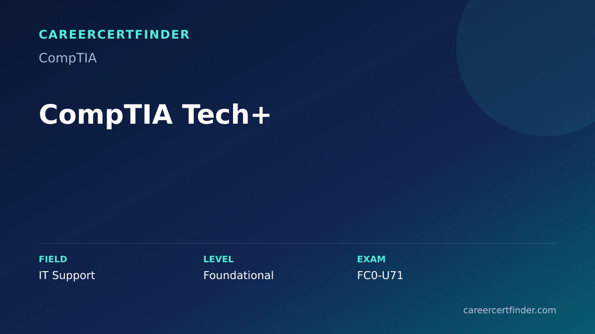 CompTIA Tech+ exam, cost, and validity overview