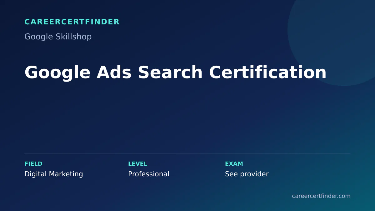 Google Ads Search Certification exam, cost, and validity overview