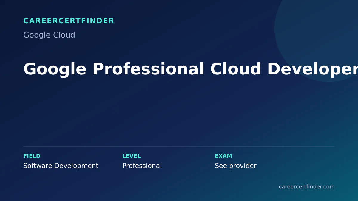 Google Professional Cloud Developer exam, cost, and validity overview