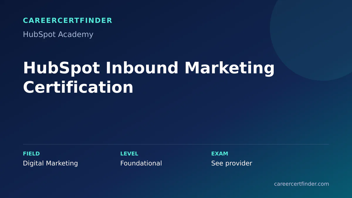 HubSpot Inbound Marketing Certification exam, cost, and validity overview