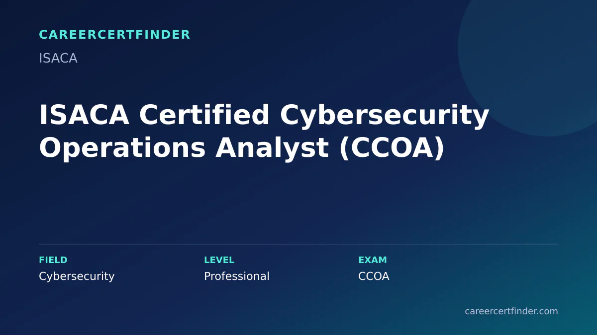 ISACA Certified Cybersecurity Operations Analyst (CCOA) exam, cost, and validity overview