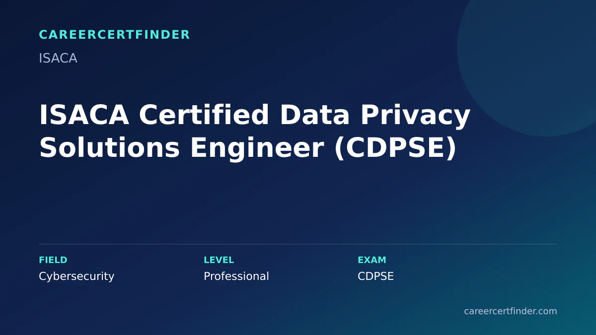ISACA Certified Data Privacy Solutions Engineer (CDPSE) exam, cost, and validity overview
