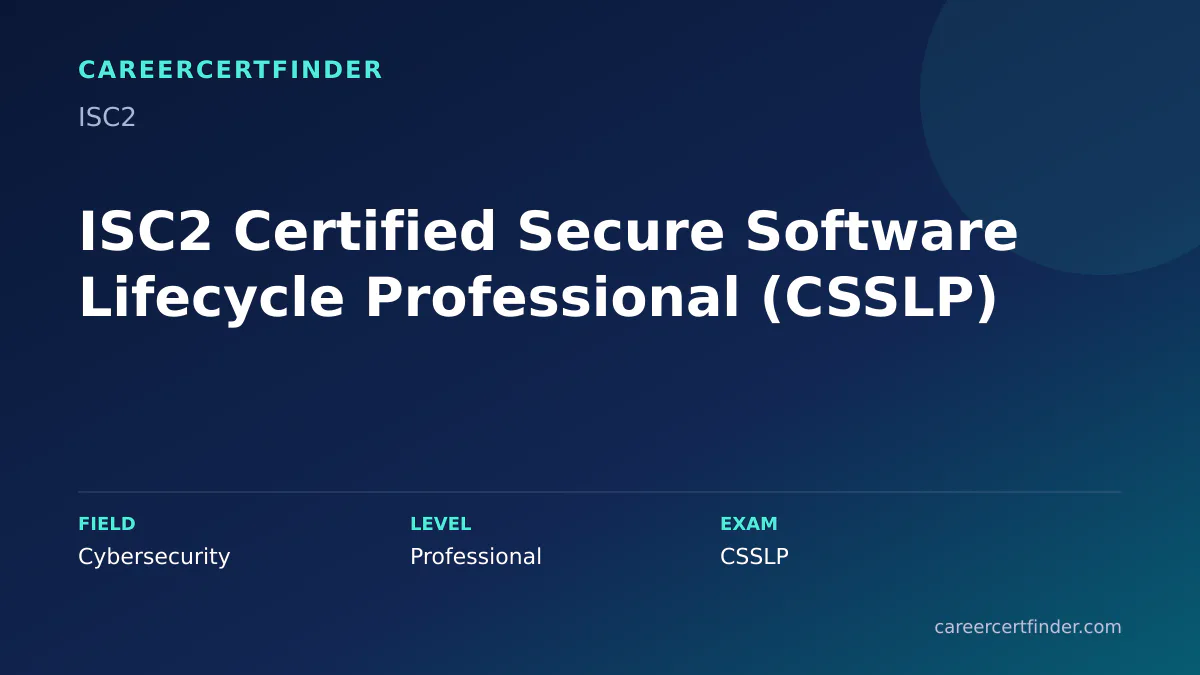 ISC2 Certified Secure Software Lifecycle Professional (CSSLP) exam, cost, and validity overview