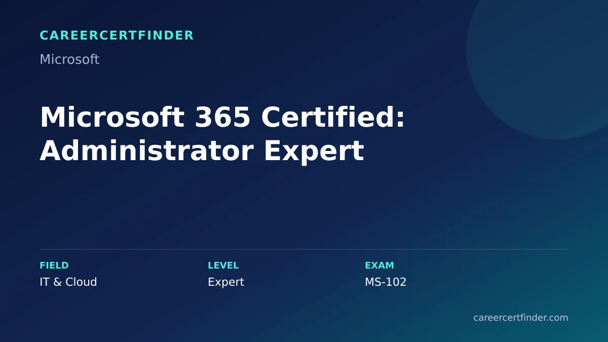 Microsoft 365 Certified: Administrator Expert exam, cost, and validity overview
