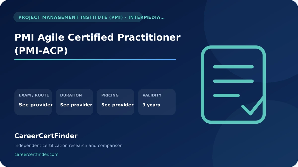 PMI Agile Certified Practitioner (PMI-ACP) exam, cost, and validity overview