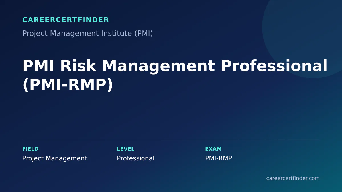 PMI Risk Management Professional (PMI-RMP) exam, cost, and validity overview