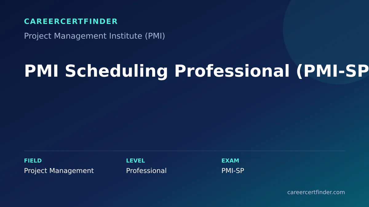 PMI Scheduling Professional (PMI-SP) exam, cost, and validity overview