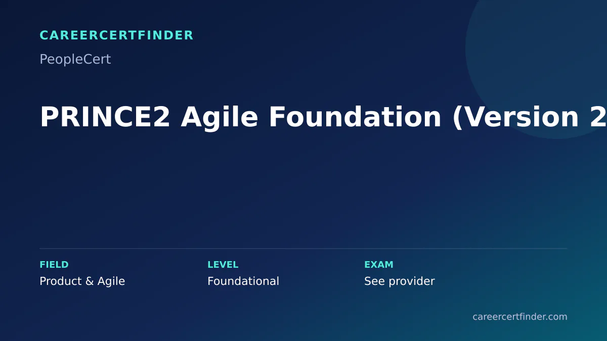 PRINCE2 Agile Foundation (Version 2) exam, cost, and validity overview