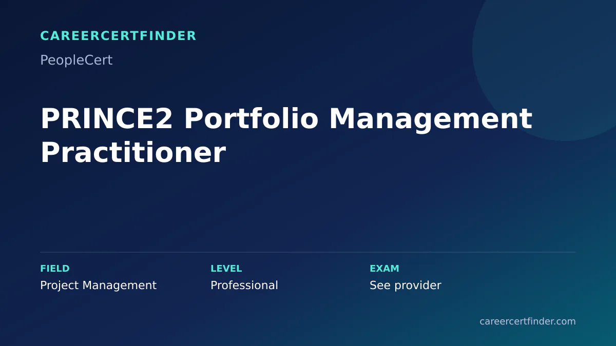 PRINCE2 Portfolio Management Practitioner exam, cost, and validity overview