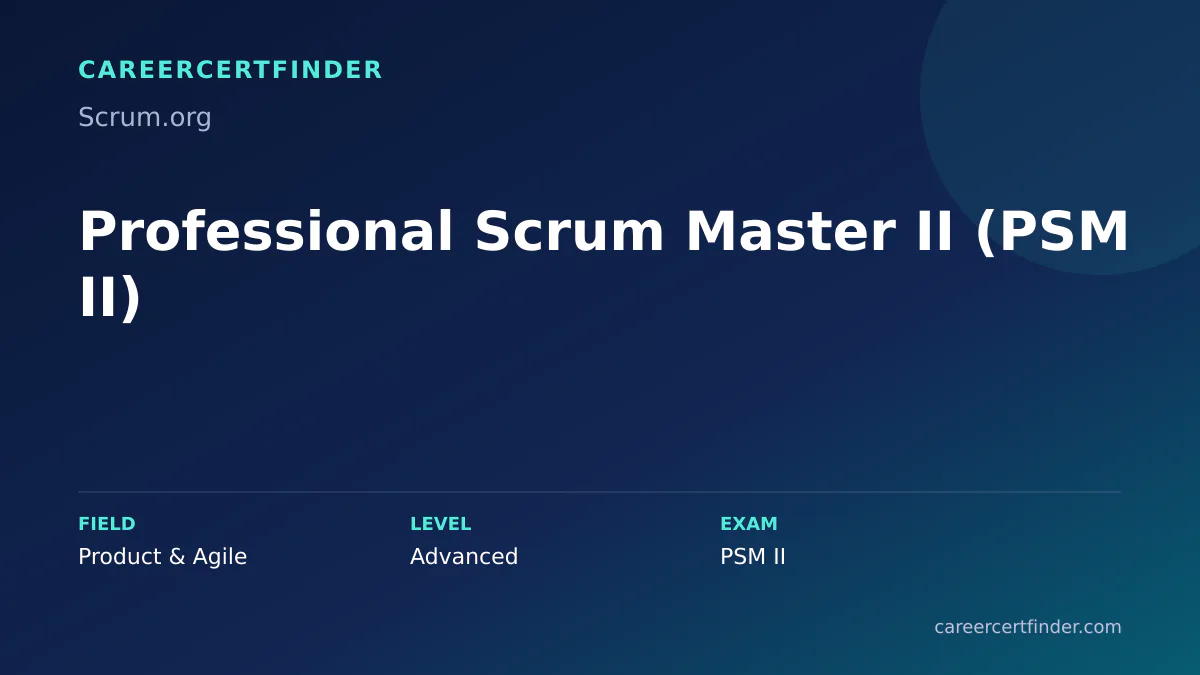 Professional Scrum Master II (PSM II) exam, cost, and validity overview