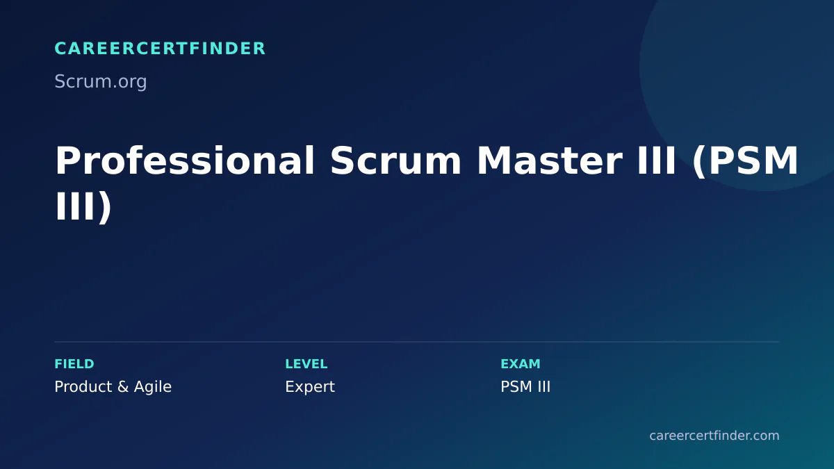 Professional Scrum Master III (PSM III) exam, cost, and validity overview