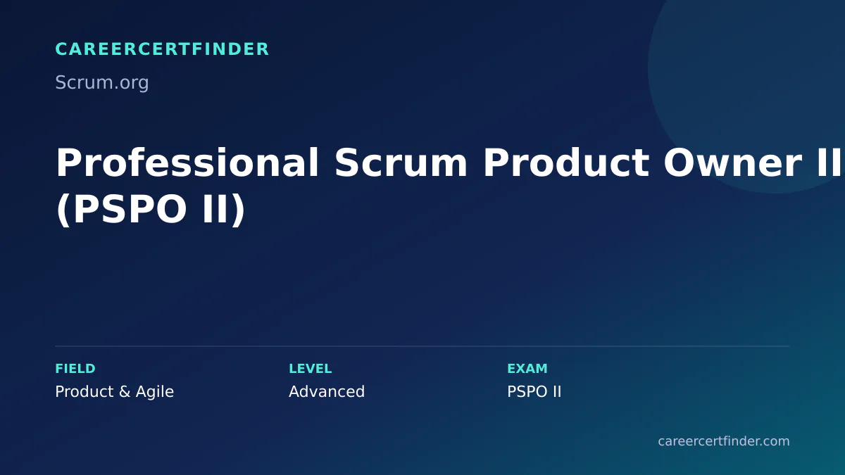 Professional Scrum Product Owner II (PSPO II) exam, cost, and validity overview