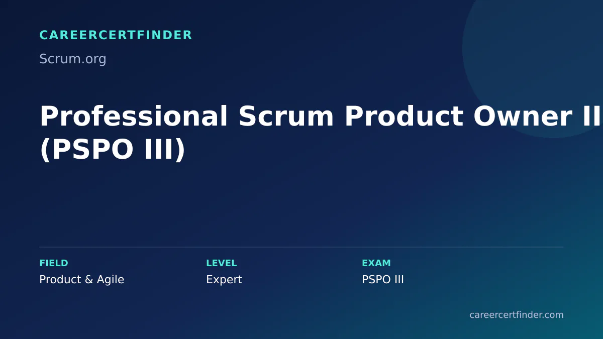 Professional Scrum Product Owner III (PSPO III) exam, cost, and validity overview