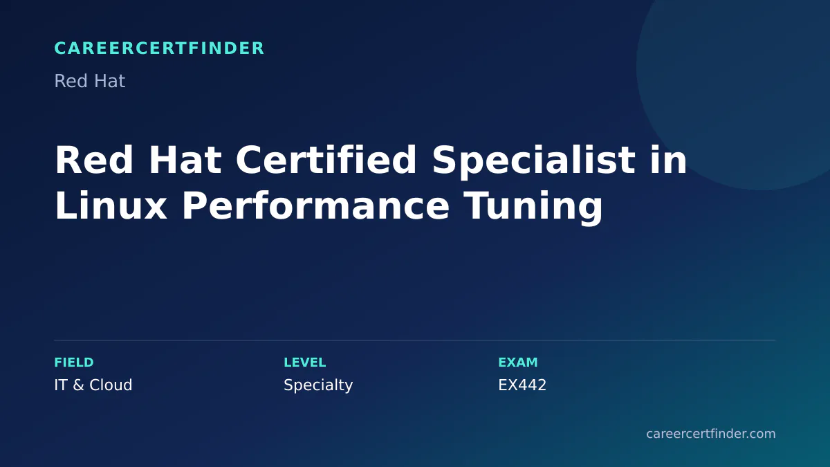 Red Hat Certified Specialist in Linux Performance Tuning exam, cost, and validity overview
