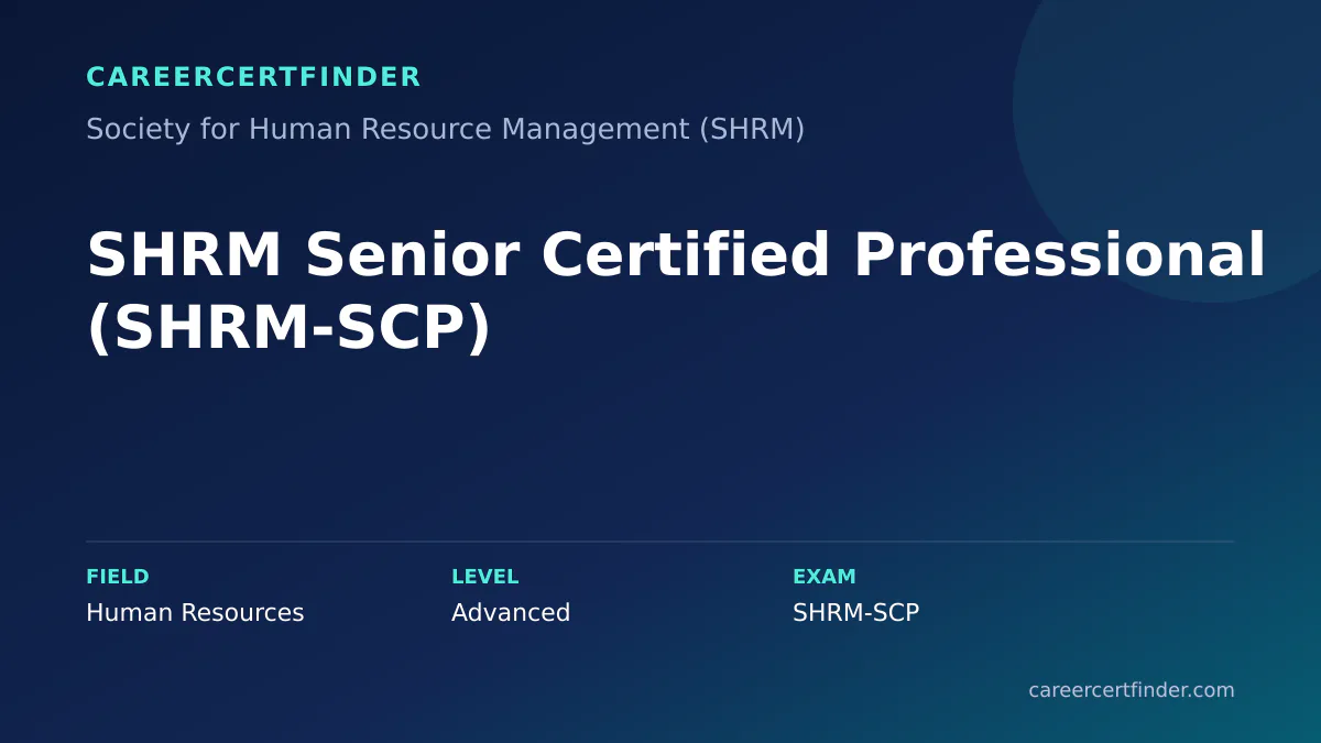 SHRM Senior Certified Professional (SHRM-SCP) exam, cost, and validity overview